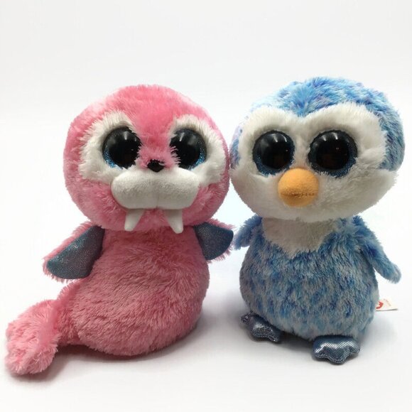 Ty Beanie Boos Arctic Animals Ice Cube Tusk Pongo Waddles Penguin Seal Walrus - Picture 8 of 15